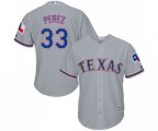 Texas Rangers #33 Martin Perez Replica Grey Road Cool Base MLB Jersey