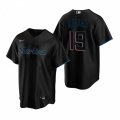 Nike Miami Marlins #19 Miguel Rojas Black Alternate Stitched Baseball Jersey