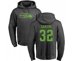 Seattle Seahawks #32 Chris Carson Ash One Color Pullover Hoodie