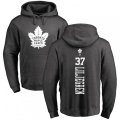 Toronto Maple Leafs #37 Timothy Liljegren Charcoal One Color Backer Pullover Hoodie