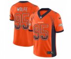 Denver Broncos #95 Derek Wolfe Limited Orange Rush Drift Fashion Football Jersey