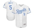 Kansas City Royals #5 George Brett Authentic White 2016 Father Day Fashion Flex Base MLB Jersey