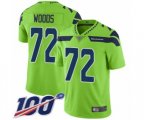 Seattle Seahawks #72 Al Woods Limited Green Rush Vapor Untouchable 100th Season Football Jersey