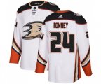 Anaheim Ducks #24 Carter Rowney Authentic White Away Hockey Jersey