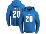 Detroit Lions #20 Barry Sanders Blue Name & Number Pullover NFL Hoodie