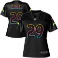 Women Los Angeles Chargers #29 Craig Mager Game Black Fashion NFL Jersey