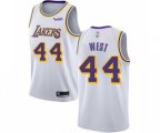 Los Angeles Lakers #44 Jerry West Authentic White Basketball Jersey - Association Edition