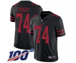 San Francisco 49ers #74 Joe Staley Black Vapor Untouchable Limited Player 100th Season Football Jersey