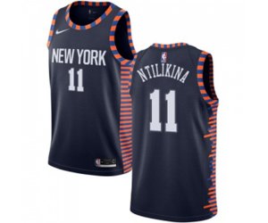 New York Knicks #11 Frank Ntilikina Swingman Navy Blue Basketball Jersey - 2018-19 City Edition