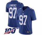 New York Giants #97 Dexter Lawrence Royal Blue Team Color Vapor Untouchable Limited Player 100th Season Football Jersey