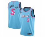 Miami Heat #5 Derrick Jones Jr Swingman Blue Basketball Jersey - 2019-20 City Edition