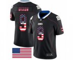 New York Giants #9 Riley Dixon Limited Black Rush USA Flag Football Jersey