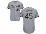 Chicago White Sox #45 Michael Jordan Grey Flexbase Authentic Collection MLB Jersey