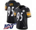 Pittsburgh Steelers #95 Greg Lloyd Black Team Color Vapor Untouchable Limited Player 100th Season Football Jersey