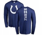 Indianapolis Colts #84 Jack Doyle Royal Blue Backer Long Sleeve T-Shirt
