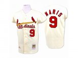1967 St. Louis Cardinals #9 Roger Maris Authentic Cream Throwback MLB Jersey