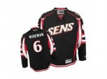 Ottawa Senators #6 Chris Wideman Authentic Black Third NHL Jersey