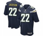 Los Angeles Chargers #22 Justin Jackson Game Navy Blue Team Color Football Jersey