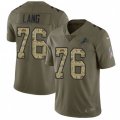 Detroit Lions #76 T.J. Lang Limited Olive Camo Salute to Service NFL Jersey