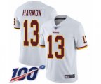 Washington Redskins #13 Kelvin Harmon White Vapor Untouchable Limited Player 100th Season Football Jersey