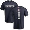 New England Patriots #38 Brandon Bolden Navy Blue Backer T-Shirt