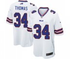 Buffalo Bills #34 Thurman Thomas Game White Football Jersey