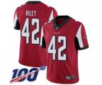 Atlanta Falcons #42 Duke Riley Red Team Color Vapor Untouchable Limited Player 100th Season Football Jersey