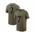 Dallas Cowboys #7 Trevon Diggs 2022 Olive Salute to Service T-Shirt