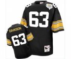 Pittsburgh Steelers #63 Dermontti Dawson Black Team Color 60TH Authentic Throwback Football Jersey
