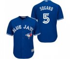 Toronto Blue Jays #5 Eric Sogard Replica Blue Alternate Baseball Jersey