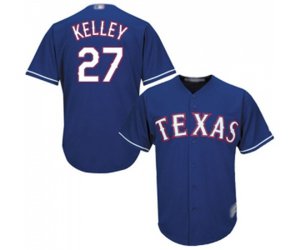 Texas Rangers #27 Shawn Kelley Replica Royal Blue Alternate 2 Cool Base Baseball Jersey