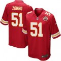 Kansas City Chiefs #51 Frank Zombo Game Red Team Color NFL Jersey