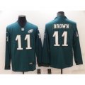 Philadelphia Eagles #11 A. J. Brown Nike Green Therma Long Sleeve Limited Jersey