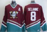 Anaheim Ducks #8 Teemu Selanne Red CCM Throwback Stitched Hockey Jersey