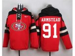 San Francisco 49ers #91 Arik Armstead Red Player Pullover Hoodie