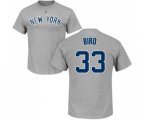 MLB Nike New York Yankees #33 Greg Bird Gray Name & Number T-Shirt