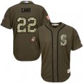 Seattle Mariners #22 Robinson Cano Authentic Green Salute to Service MLB Jersey