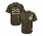 Cleveland Indians #29 Satchel Paige Green Salute to Service Stitched Baseball Jersey