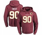 Washington Redskins #90 Montez Sweat Red Name & Number Pullover Hoodie