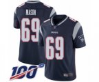 New England Patriots #69 Shaq Mason Navy Blue Team Color Vapor Untouchable Limited Player 100th Season Football Jersey