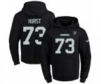 Oakland Raiders #73 Maurice Hurst Black Name & Number Pullover Hoodie