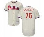 Philadelphia Phillies #75 Francisco Rodriguez Cream Alternate Flex Base Authentic Collection Baseball Jersey
