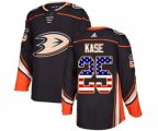 Anaheim Ducks #25 Ondrej Kase Authentic Black USA Flag Fashion Hockey Jersey