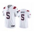 New England Patriots #5 Brian Hoyer White 2021 Vapor Untouchable Limited Stitched Jersey