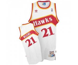 Atlanta Hawks #21 Dominique Wilkins Swingman White Throwback Basketball Jersey