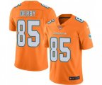 Miami Dolphins #85 A.J. Derby Limited Orange Rush Vapor Untouchable Football Jersey