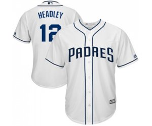 San Diego Padres #12 Chase Headley Replica White Home Cool Base MLB Jersey