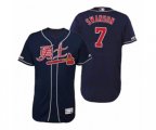 2019 Asian Heritage Month Dansby Swanson Navy Chinese Flex Base Jersey