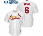 St. Louis Cardinals #6 Stan Musial Replica White Home Cool Base Baseball Jersey