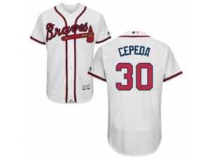 Atlanta Braves #30 Orlando Cepeda White Flexbase Authentic Collection MLB Jersey
